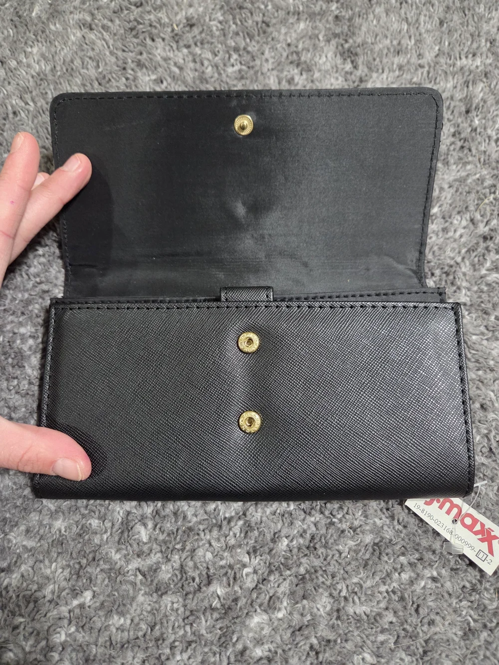 Floral Multi-Color Wallet Clutch with Black Trim